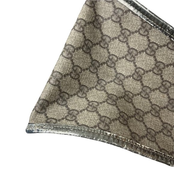 RARE! GUCCI GG Joy Supreme Portfolio Shoulder Bag Guccissima Coated Metallic - Picture 6 of 16